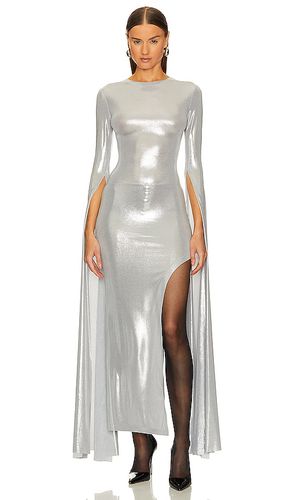 Vestido largo en color metálico talla L en - Metallic Silver. Talla L (también en M, S, XL, XS) - Norma Kamali - Modalova
