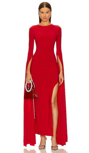 Open Back Ribbon Sleeve Wide Slit Gown in . Taglia L, S, XL, XS, XXS - Norma Kamali - Modalova