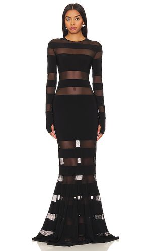 Vestido empalmado vestido de cola de pez en color negro talla L en - Black. Talla L (también en M, S, XS - Norma Kamali - Modalova