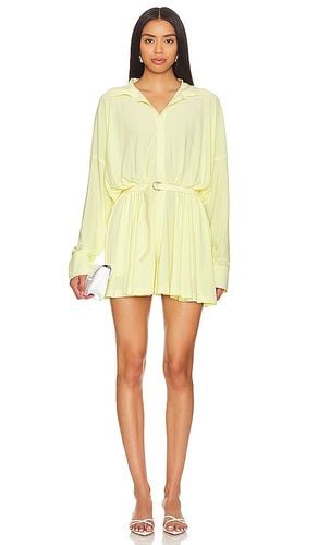 X REVOLVE Super Oversized Boyfriend Shirt Mini Dress in Yellow. - size S (also in XL, XS) - Norma Kamali - Modalova