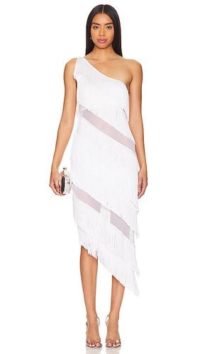 Spliced One Shoulder Mid Calf Dress All Over Fringe in . Taglia M, S, XL, XS - Norma Kamali - Modalova