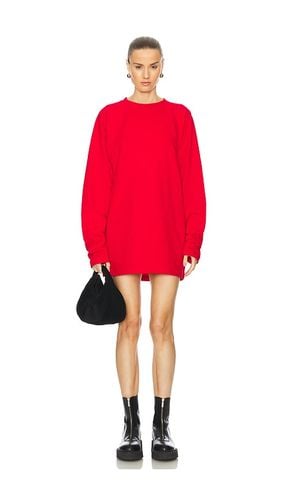 Oversized Raglan Sleeve Mini Dress in Red. - size L (also in M, XS, XXS) - Norma Kamali - Modalova