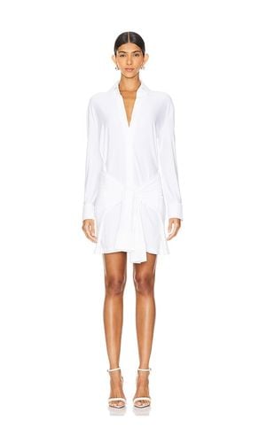 Four Sleeve Shirt Mini Dress in White. - size L (also in S, XS) - Norma Kamali - Modalova