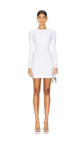 Long Sleeve Crewneck Mini Dress in White. - size L (also in M, XL, XS) - Norma Kamali - Modalova