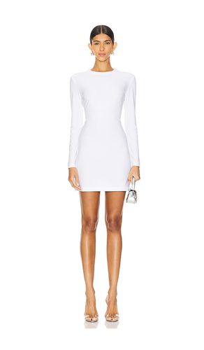 Minivestido long sleeve crewneck en color blanco talla M en - White. Talla M (también en S, XS) - Norma Kamali - Modalova