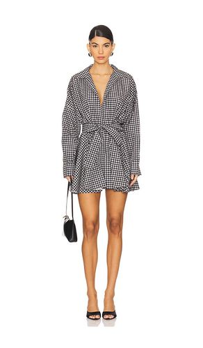 Oversized Shirt Flared Mini Dress in Black,White. - size L (also in M) - Norma Kamali - Modalova