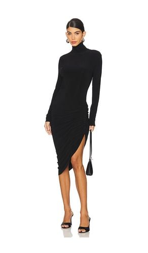 Long Sleeve Turtleneck Side Drape Dress in . - size M (also in S, XS) - Norma Kamali - Modalova