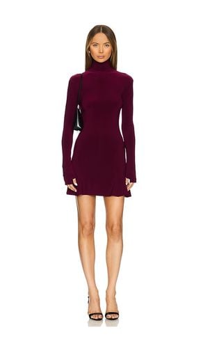 X REVOLVE Long Sleeve Turtleneck Fishtail Mini Dress in Purple. - size L (also in M, S, XL, XS) - Norma Kamali - Modalova