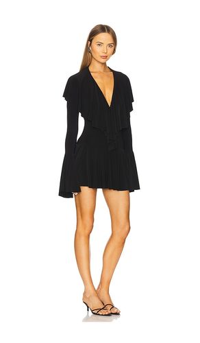 Long Sleeve Deep V Ruffle Mini Dress in . - size S (also in XS) - Norma Kamali - Modalova