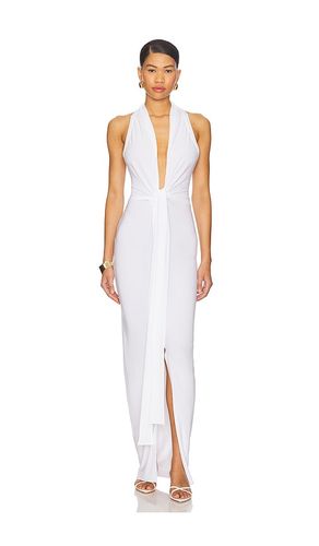 Tie Front Halter Gown in White. - size L (also in M, XL) - Norma Kamali - Modalova