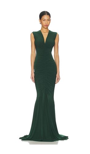 X REVOLVE Sleeveless Deep V Neck Shirred Front Fishtail Gown in . Size M. Also in S - Norma Kamali - Modalova