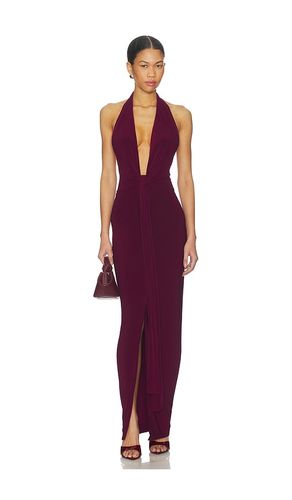 X REVOLVE Tie Front Halter Gown in . Taglia L. Also in M, S, XL - Norma Kamali - Modalova