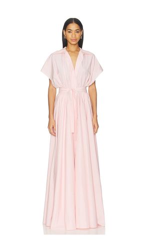 Super Oversized Nk Shirt Flared Gown in Pink. - size M (also in S, XS) - Norma Kamali - Modalova