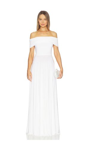 Sleeveless Cowl Neck Flared Gown in White. - size XS (also in S, M) - Norma Kamali - Modalova