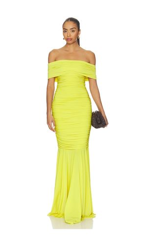 Sleeveless Cowl Neck Side Shirred Fishtail Gown in Yellow. - size S (also in XS) - Norma Kamali - Modalova