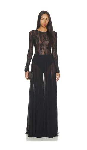 Long Sleeve Crew Flared Gown in . Size M. Also in S, XL, XS, XXS - Norma Kamali - Modalova
