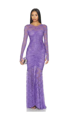 Long Sleeve V Neck Fishtail Gown in . - size S (also in XS) - Norma Kamali - Modalova