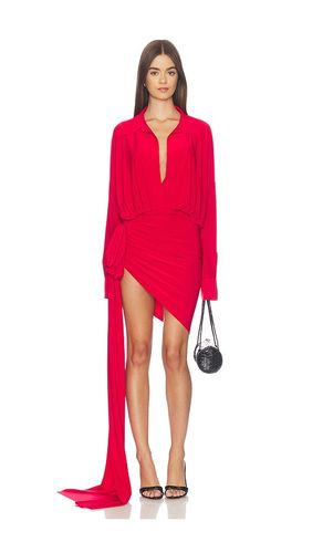 Oversized Shirt Side Drape Dress With Bow in . Size M. Also in S, XS - Norma Kamali - Modalova