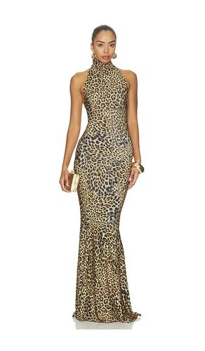 Halter turtle fishtail gown in color multi size XS (also in M) - Norma Kamali - Modalova