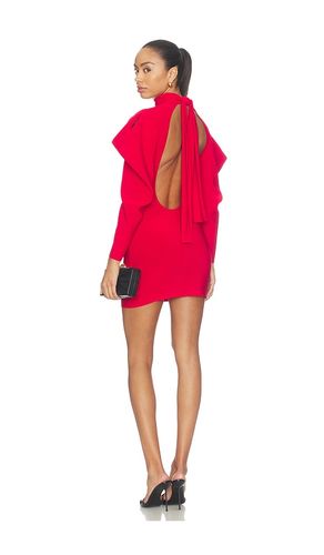 Wing Sleeve Open Back Bow Neck Mini Dress in Red. - size L (also in M, S, XL, XS, XXS) - Norma Kamali - Modalova