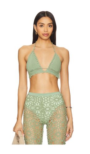 Crochet Bra in Sage. - size L (also in M, S) - Norma Kamali - Modalova