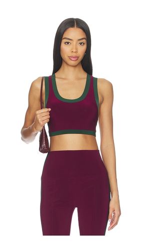 Side Stripe Racer Sports Bra in Burgundy,Dark Green. - size S (also in M) - Norma Kamali - Modalova