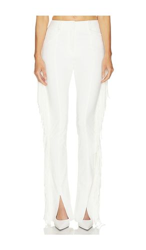 Fringe Spat Jeans in White. - size M (also in S, XL, XS) - Norma Kamali - Modalova