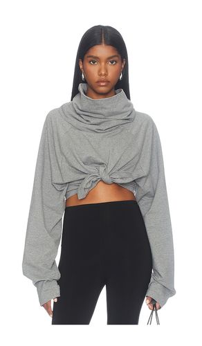 Tie Front Turtle Sweatshirt in . Size L. Also in M, S, XS - Norma Kamali - Modalova