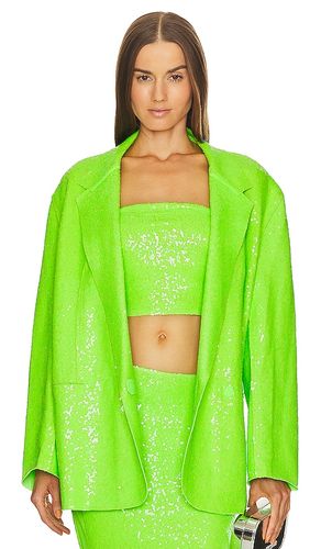 Sequin Oversized Double Breasted Jacket in Green. - size M (also in S) - Norma Kamali - Modalova