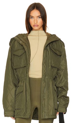 Quilted Hooded Cargo Jacket in . Size M - Norma Kamali - Modalova