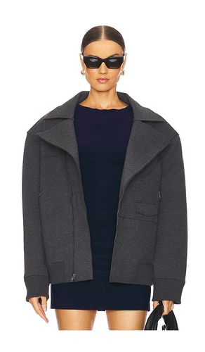 Oversized Moto Jacket in Grey. - size L (also in M, S, XS, XXS) - Norma Kamali - Modalova