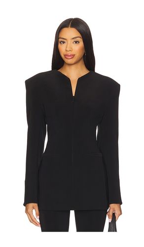 Long Sleeve Shoulder Pad V Neck Zip Front Jacket in . Size XS. Also in M - Norma Kamali - Modalova