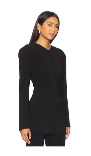 Long Sleeve Shoulder Pad V Neck Zip Front Jacket in . Size M. Also in XS - Norma Kamali - Modalova