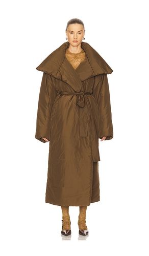 High Collar Sleeping Bag Coat Long in Brown. - size M-L (also in XS-S) - Norma Kamali - Modalova