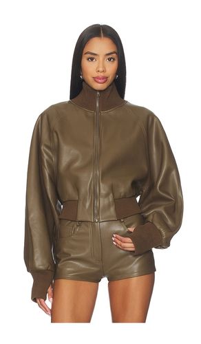 Oversized Turtleneck Bomber Jacket To Waist in Dark Green. - size L (also in M, S, XL) - Norma Kamali - Modalova
