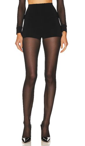 X revolve legging with mesh bottom footsie en color talla L en - Black. Talla L (también en M, S, XL, XS, XXS) - Norma Kamali - Modalova