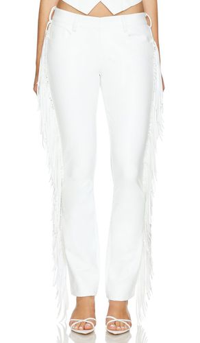 Fringe Boot Leg Jean in White. - size M (also in L, S, XS, XXS) - Norma Kamali - Modalova