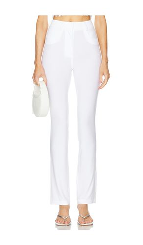 High waist boot leg jean en color blanco talla L en - White. Talla L (también en M, S, XL, XS, XXS) - Norma Kamali - Modalova