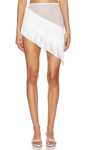 Spliced Fringe Skirt in White. - size L (also in M, S, XL, XS) - Norma Kamali - Modalova