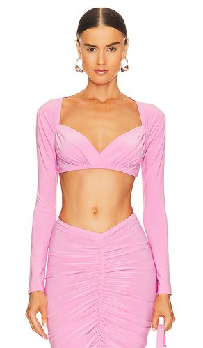 Cropped sweetheart top en color rosado talla XS en - Pink. Talla XS (también en L, XL) - Norma Kamali - Modalova