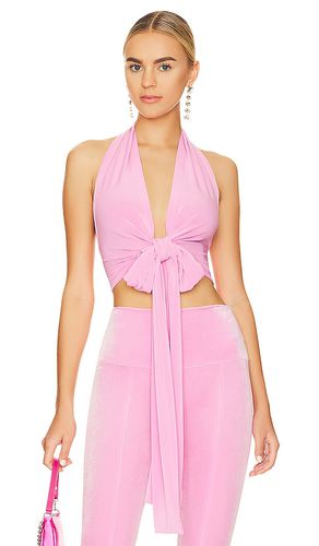 Halter Wrap Top in Pink. - size L (also in XL) - Norma Kamali - Modalova