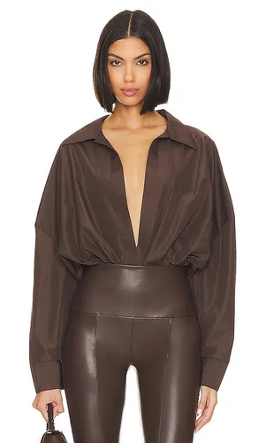 Oversized Boyfriend Shirt Bodysuit in . - size S (also in M, L) - Norma Kamali - Modalova