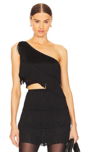 Spliced Cropped One Shoulder Fringe Top in . Size XL - Norma Kamali - Modalova