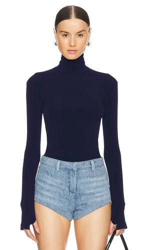 Slim fit long sleeve turtleneck top en color azul marino talla XL en - Navy. Talla XL (también en L, X - Norma Kamali - Modalova