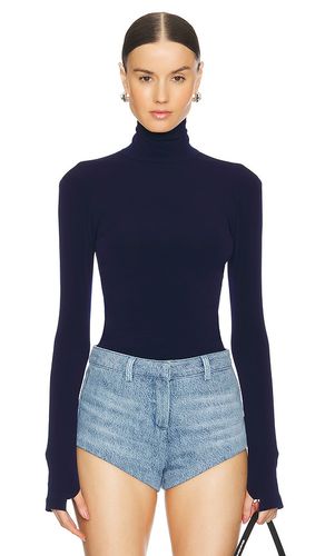 Slim Fit Long Sleeve Turtleneck Top in Navy. - size M (also in L, S, XL, XS, XXS) - Norma Kamali - Modalova