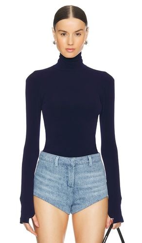 Slim Fit Long Sleeve Turtleneck Top in Navy. - size XL (also in L, XXS) - Norma Kamali - Modalova