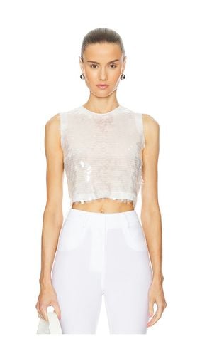 Sleeveless cropped top en color blanco talla L en - White. Talla L (también en S) - Norma Kamali - Modalova