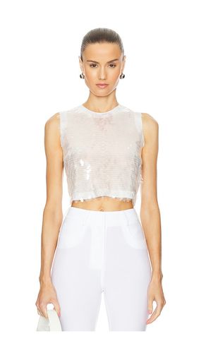 Sleeveless cropped top en color blanco talla S en - White. Talla S (también en XL) - Norma Kamali - Modalova