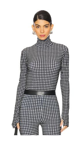 Slim fit long sleeve turtleneck top en color negro, blanco talla XS en - Black,White. Talla XS (también en - Norma Kamali - Modalova