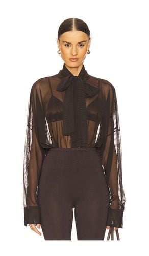 Super Oversized Bf Shirt Bodysuit in Brown. - size L (also in M, S, XL, XS) - Norma Kamali - Modalova